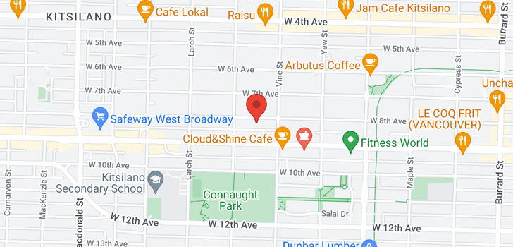 map of 2348 W 8TH AVENUE
